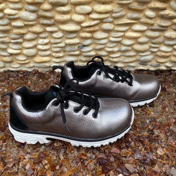 NIB New Nautilus Safety Footwear Spark CT Metallic Grey Silver Shoes 7.5M - Picture 8 of 16